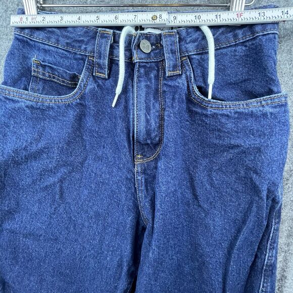 Monet Skateboards Jeans Womens 26 Barrel Carpenter Drawstring Baggy Y2K - Picture 5 of 9